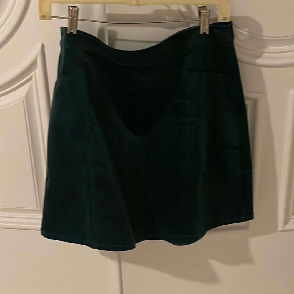 Beautiful, festive, green corduroy, skirt